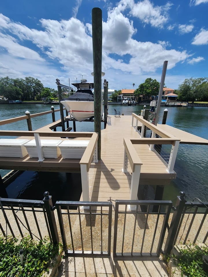 Custom wooden boardwalk dock — March Marine Construction